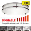 InHome LED Flush Mount DR series 14" 21 watts