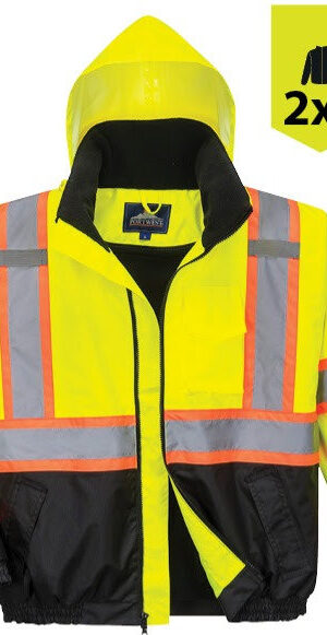 Hi-Vis 2-in-1 Contrast Tape Bomber Jacket US367