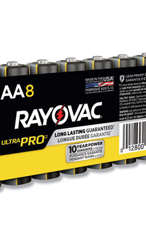 RAYOVAC-Alkaline AA Size Shrink 8 pack