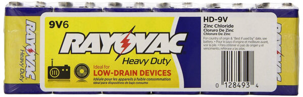 RAYOVAC-Heavy Duty 9V Size Shrink 6 pack