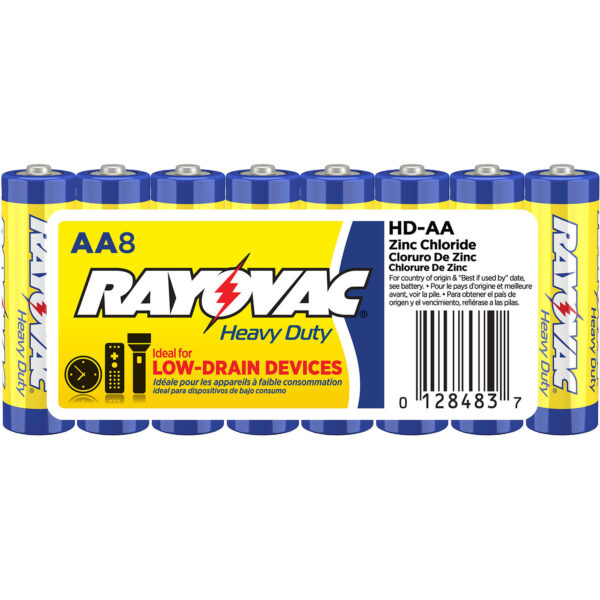 RAYOVAC-Heavy Duty AA Size Shrink 8 pack