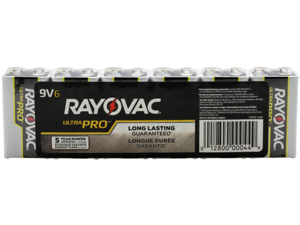 RAYOVAC-Alkaline 9V Size Shrink 6 pack